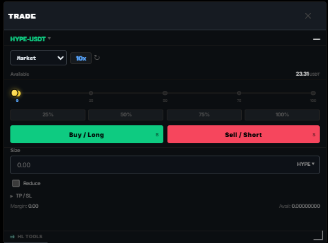 Trade Panel GUI